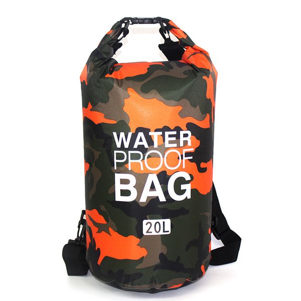 Man Women PVC Bolsa seca à prova d'água 2L 5L 10L 20L 30L CAMO CAMO AO ARMO