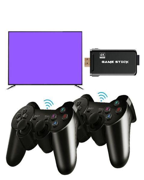 U8 Game Stick Video Game Console 4K HD -Display im TV -Projektor Monitor Classic Retro 3000 Spiele 24G Doppel Wireless Controller PL3534636
