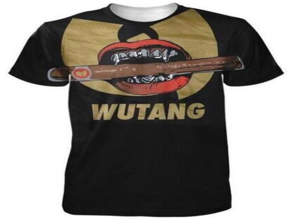 Neue Modepaare Männer Frauen Unisex Wutang Funny 3D Print No Cap Casual T -Shirts Tee Top Ganzes QW746538963