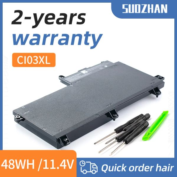 Baterias Suozhan CI03XL Bateria de laptop 48Wh para HP Probook 640 645 650 655 G2 Elitebook 820 G3 Bateria de Liion recarregável