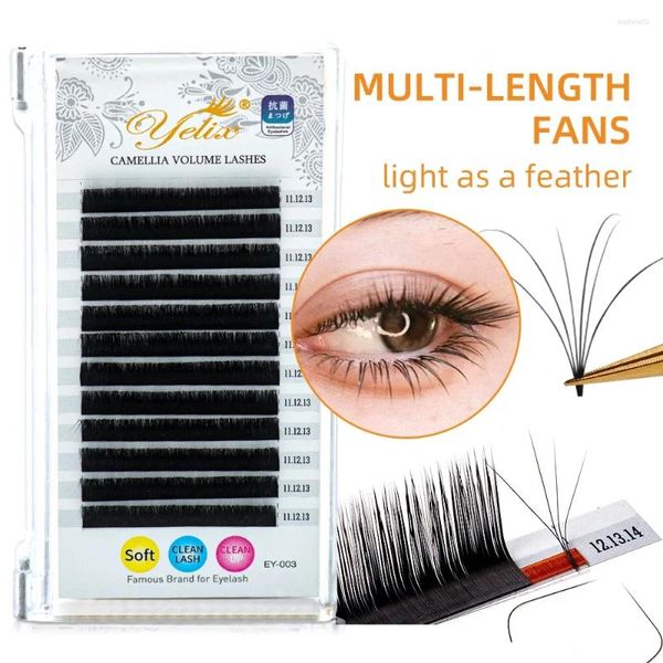 Yanlış Kirpikler Premium Camellia Kirpik Çok uzunluğunda yumuşak hacim Lashes B/C/C/D Curl Doğal Uzatma Cilios 3D Faux Cils