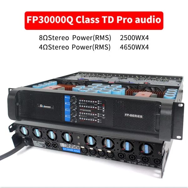 Amplificadores Sinn Fp30000q Pro Audio Classe TD Power Amplifier 4 Channel 10000W Placa de amplificador para subwoofer de 18 polegadas