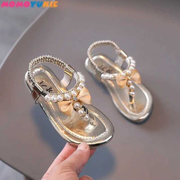 Sandali estivi per perle da scarpe per perle di scarpe lanciate scarpe da principessa scarpe da ballo per bambini sandali per bambini scarpe da sposa rosa J240410