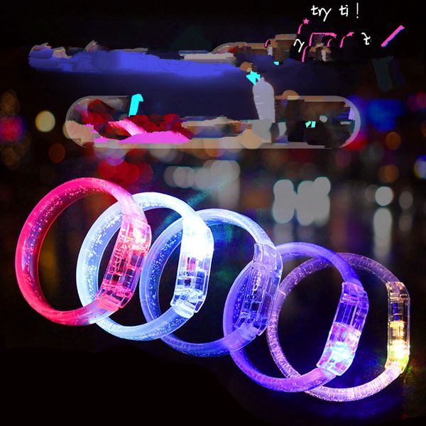 Pulseira de acrílico LED de pulseira brilhante bracelete de pulseira de pulseira Auxil