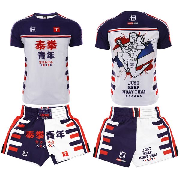 Boxe shorts womens da uomo combattono maglie kickboxing bjj rashguard jiujitsu marziali arts tiger muay thai shorts mma set di magliette mma