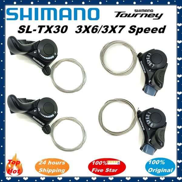 Shimano Turnuvası TX30 3X7/6 MTB Bisiklet Bisikleti için Vites Değiştirici 18/21 Hızlı Başparmak Kayma Artı Vardiya Kolu Orijinal Aksesuarlar