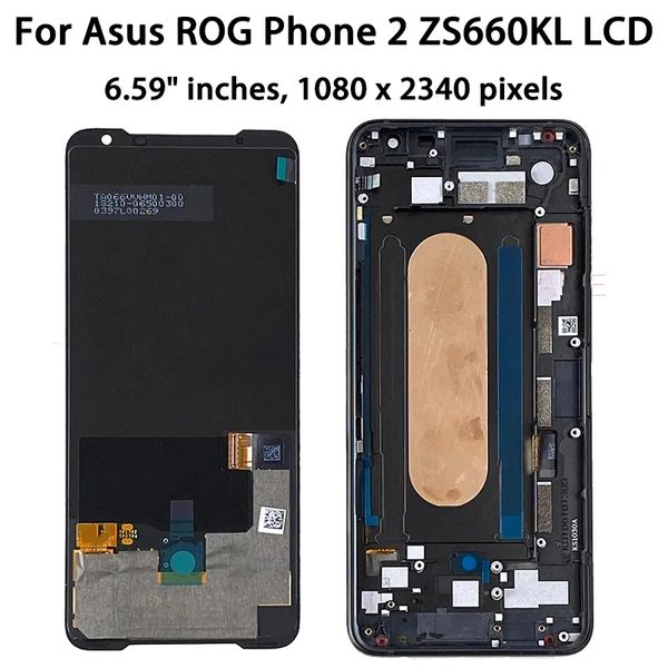 Оригинал для Asus Rog Phone 2 3 5 6 ЖК -сенсорный экран с сенсорным экраном для ASUS ZS600KL ZS660KL ZS661KS ZS673KS ZS676KS DISPLE