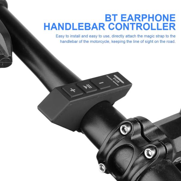 Spieler drahtloser Bluetooth -Remote -Button Motorradfahrrad -Fahrrad -Lenker Media Controller Car Steer Wheel MP3 Musik spielen für iOS Android Phone