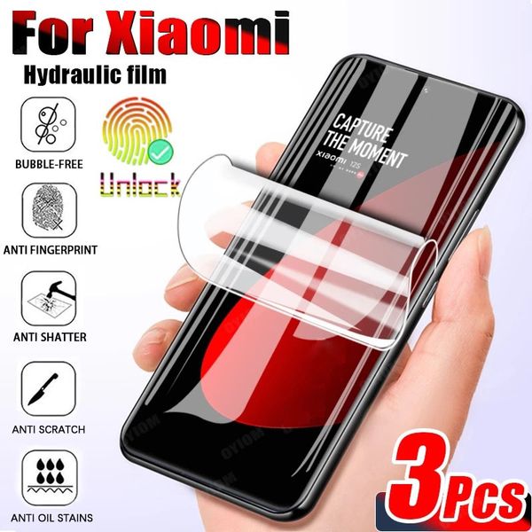 Film 3pcs per Xiaomi Black Shark 2 3 4 4S 5 Pro Helo Screen Protector Film Hydrogel Full Cover con strumenti non temperati