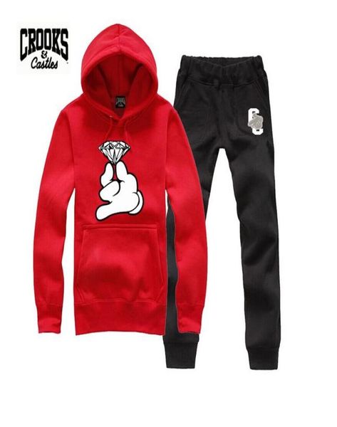 S5xl Test Crooks and Castles Selda Diamond Fashion Hip Hop con cappuccio da uomo con cappuccio da uomo abbigliamento sportivo Hiphop Pullover Tracksuits8376195