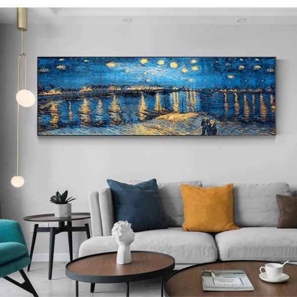 Pintura famosa Night Starry Night by Van Gogh Poster Imprime