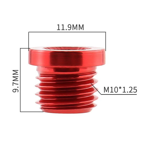 4pcs Bike v тормозная колонна Винт передняя вилка -базовая заглушка M10x1.25 Аккуратные велосипеды алюминиевого сплава