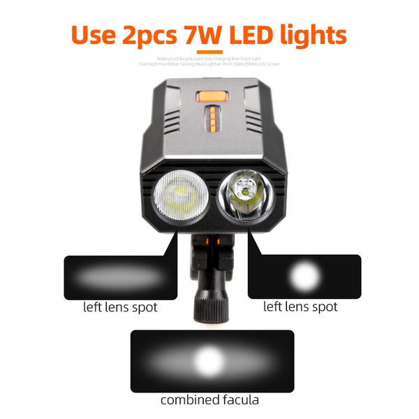 Ip65 Bicycle Light IP65 IP 65 MAH 5000MAH USB Sensore Smart Light Bike Fronto Light Orlight per MTB Road Cycling Flashlight