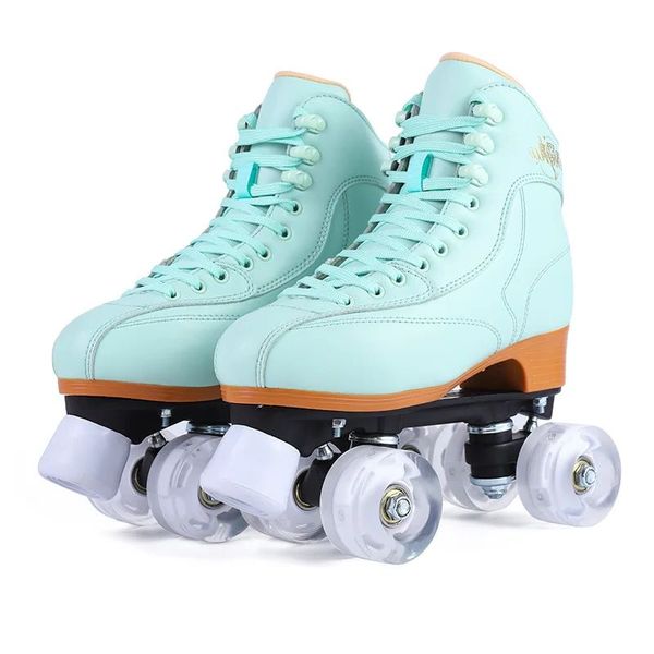 Unisex Roller Skate, Skate-Patinen, Doppellinien-Skate, Pro-Sport-Skate, Quad-Roller-Skate-Mode, 2 Reihen, Zahnradgröße 30-49