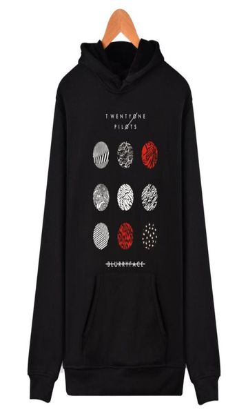 21 Twenty One Pilots Blurryface -Drucken Baumwollmänner Hoodies mit Hut Fleece Casual Lose Plus Size Herren Hoodies und Sweatshirt 20203335981