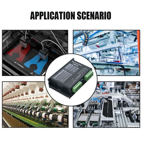 Dm542 2 fase Microstep Motor Driver 20-50V DC 1.0-4.2A Suitle para NEMA17 NEMA23 Controlador de motor de passo 42 57 Motor de passo