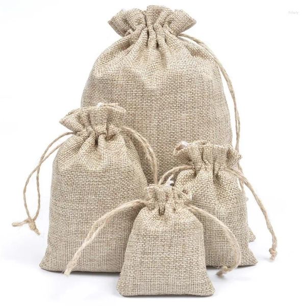 Wrap regalo 5pcs/lotto sacchetti di biancheria multisizzano per la sacca da imballaggio per sacchetto per pacco di gioielli
