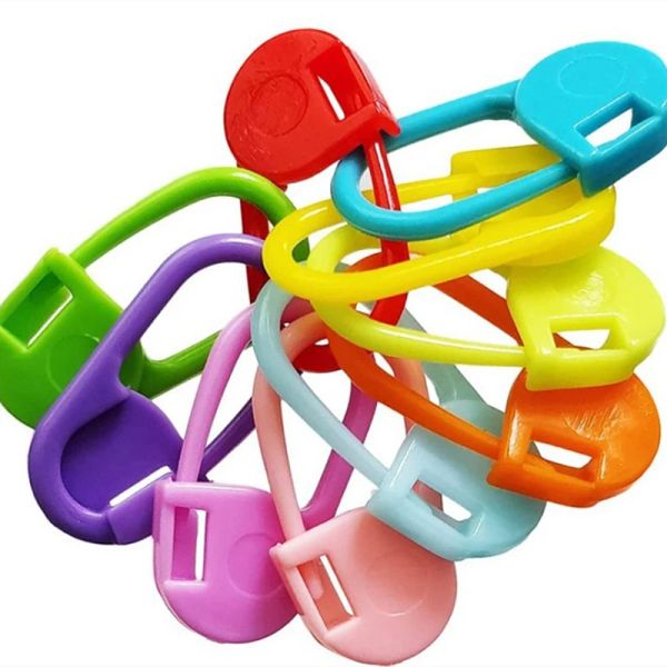 Mini-Näh-Strick-Kits Kunststoff Häkelstichstich Marker Mehrfarbige Sicherheitsstifte Webennadeln DIY-Bekleidungsschalter Werkzeug
