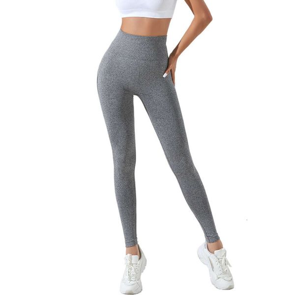 Frauen gestrickte Yoga -Anzug Leggings Sporthosen, Pfirsich -Gesäß Fitnesshose, hohe taille enge Sport -Yogahosen Hosen