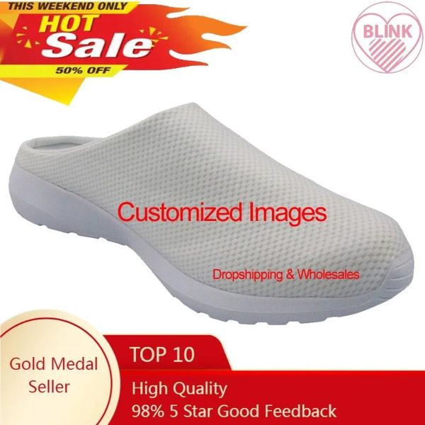 Sandalen Mode Herren-Netz leichter Gewicht Mann Beach Putschern atmungsaktive Slip-on Flats Schuhe Custom Bild Drop Drop