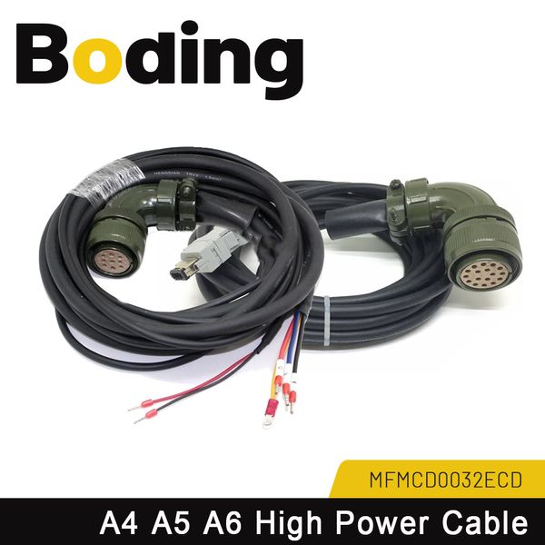 Boding A4 A5 A6 Yüksek Güçlü Servo Motor Güç Kablosu Kablosu MFMCD0032ECD Enkoder Kablosu