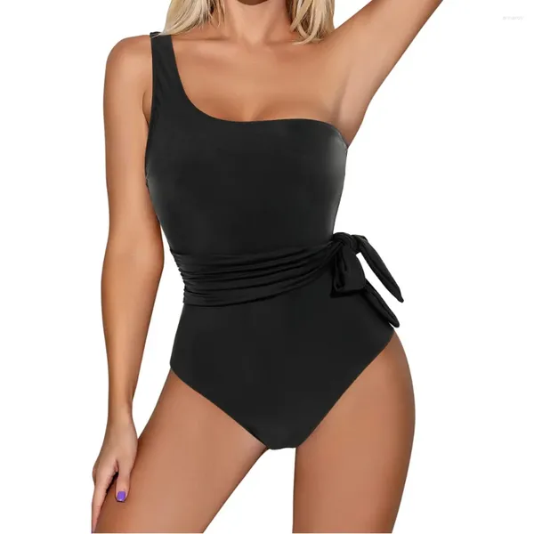 Costumi da bagno da donna con costume da bagno con costume da bagno solido tie laterale