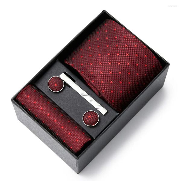 Papillaggio brand Fashion Holiday Gift Tie Pocket Pocket Squares Cufflink Set Necktie Box Man Accessori per matrimoni Fit Group