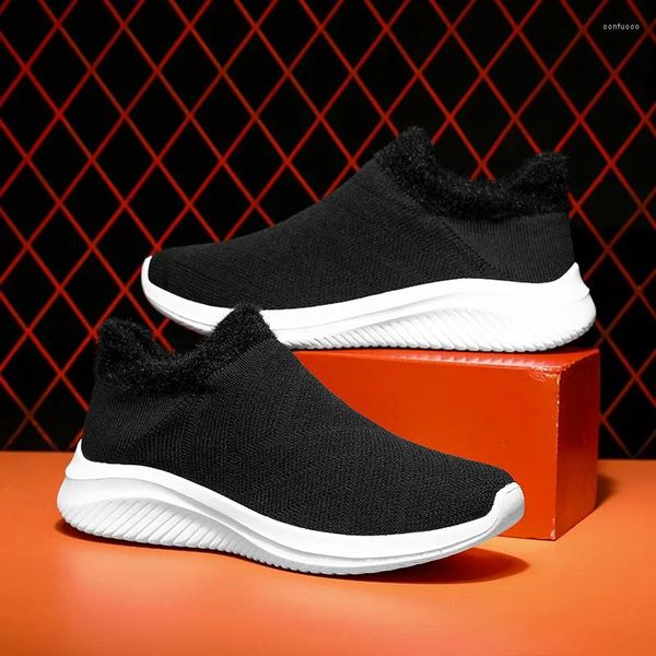 Lässige Schuhe Winter Mode Plüsch Männer laufen Sneaker Komfort Warm gefüttertes Jogging-Qualitäts-Slip-on Tenis Maskulino Outdoor Hartlovely