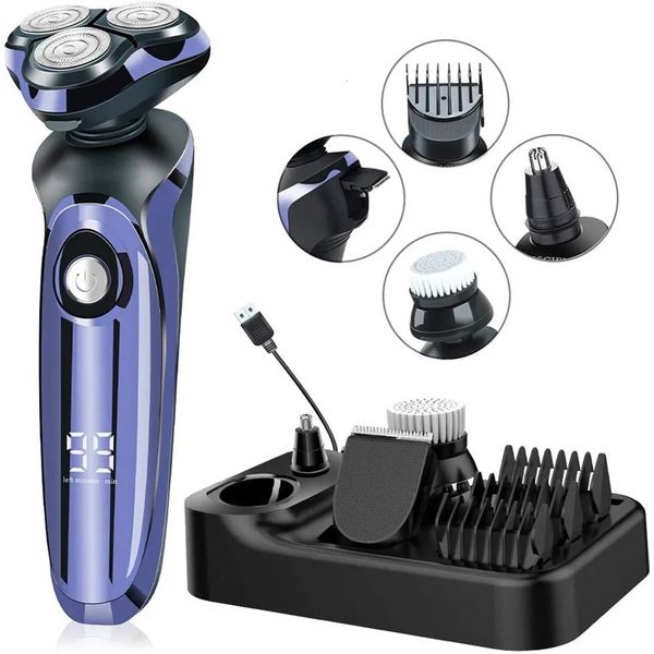 Mota Electric Tıraş Makinesi Islak kuru çift kullanım su geçirmez elektrikli tıraş makinesi burun kulak saç düzeltici Erkekler için şarj edilebilir tıraş makinesi 240409