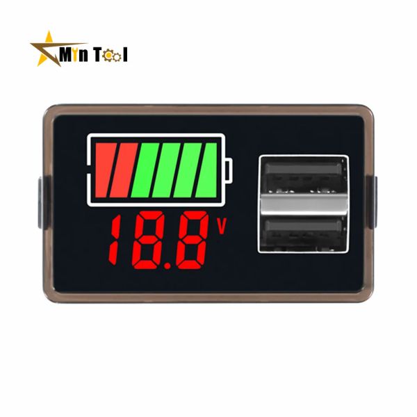 Type-C USB DC8-100V 4829 Auto Batteria Voltmetro Voltmeter Level Livello di carica Testaggio della batteria Testamento Test Testamento LED