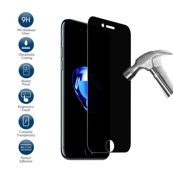 3D Конфиденциальность Заподшвированное стекло для iPhone 5 5S защитных защитных экранов Flim Antipy для iPhone SE