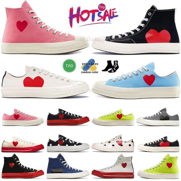 Sneakers High Top degli anni '70 Designer Sneaker Sneaker da donna All Star Classic 70 Chucks Taylors Basso Eye Multi-Heart Eyes Black Pink Fladers Sports Allenatori sportivi