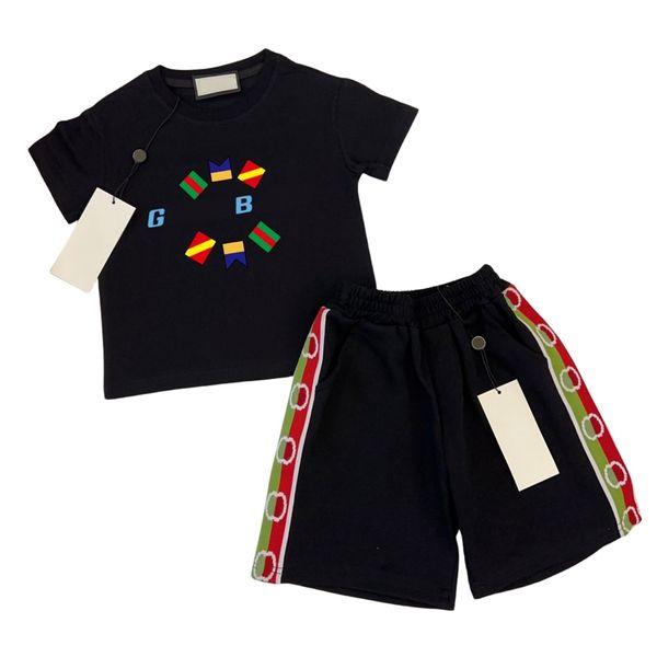 Uxury Kids Clothing Sets Sommer Boys Girls Letter gedruckt kurzarm T-Shirt Zweitbeugen Designer-Marke Kinder Kleidung Größe 90 cm 150 cm Z07