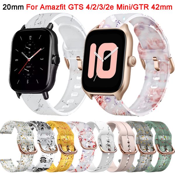 Nuovo braccialetto da 20 mm in silicone per Amazfit GTS4/GTS 4 2 Mini/3/2E Smart Watch Band Band Sostituzione GTR 42mm Accessori braccialetti