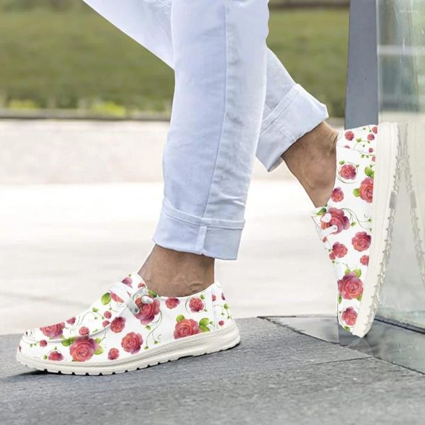 Lässige Schuhe Instantarts Rose Bush Print Frauen elegant leichte weiche Sohle Bootsschuh Sommerschlupf auf flacher Loafer Kleid Hochzeit