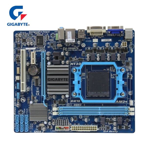 Placas -mãe para AMD 760g gigabyte ga78lmts2p soquete da placa -mãe AM3+ 760G DDR3 8GB 78LMT S2P PRINCIPAL MAINER