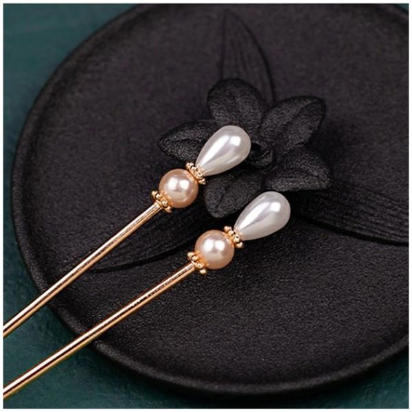 Hairpins de cabelo chinês vintage Mulheres femininas pérolas de cabelos de cabelo de cabelos de cabelo de cabelos de cabelo clipe de cabelo Acessórios de joias para meninas