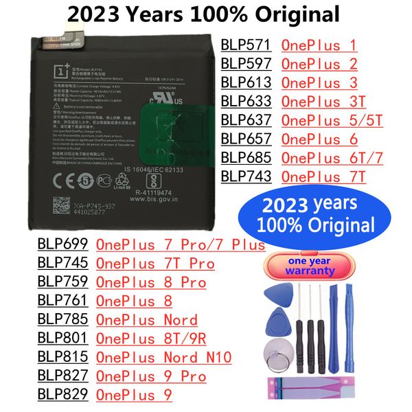 2023 Yıl OnePlus 2 3t 5 5t 6 6t 7 Pro 7pro 7plus Plus 7T Pro 8t 9R Nord N10 9 Pro Telefon Pilleri