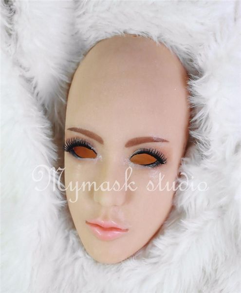 Realistische weibliche Maske der ersten Klasse für Halloween Human Fema Masquerade Latex Party Maske Sexy Mädchen Crossdress Kostüm Cosplay9756648