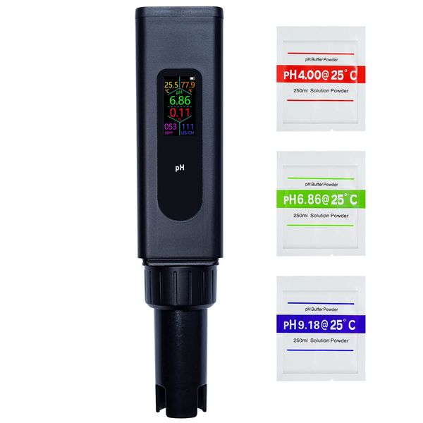 2023 ПРЕДЛОЖЕНИЕ ДИГАНСКИЙ ЦИГАНСКИЙ PH METER 5-в-1 PH/TDS/EC/SALINITY/TEMP с одновременным отображением данных для гидропоники, аквариумов, лаборатории