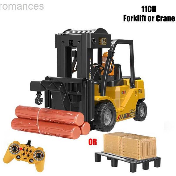 Brinquedos de carro de controle remoto de carro elétrico/RC para meninos RC Cars Crianças Toys Toys Forklift Cranes de caminhão elevável veículo elétrico de spray para crianças 240411