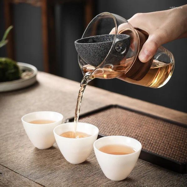 Tee-Sets rotierende Glasfairway-Becher-Filterhalter Tee Abflussloch-weniger Sipper-Untersetzer
