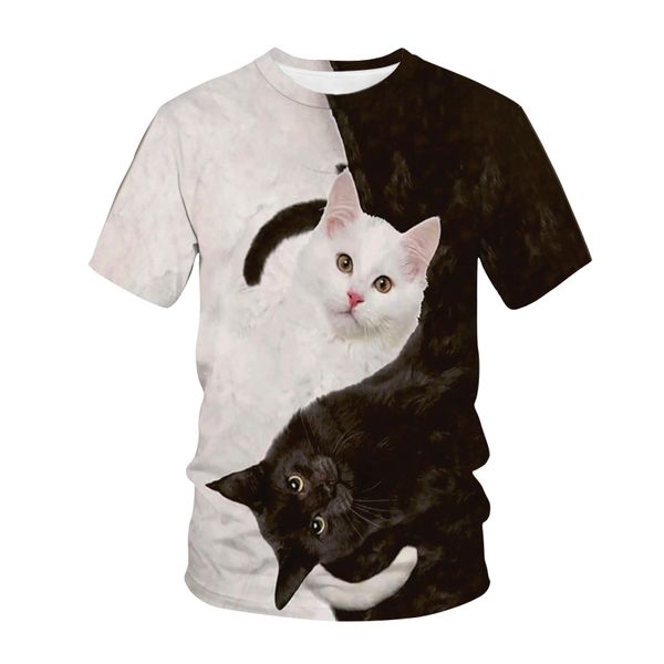 T-shirt per uomini estivi per maial dell'animale hip hop 3d, maglietta da uomo a manica corta oversize a maniche corte harajuku camicia di tendenza stradale casual sciolta