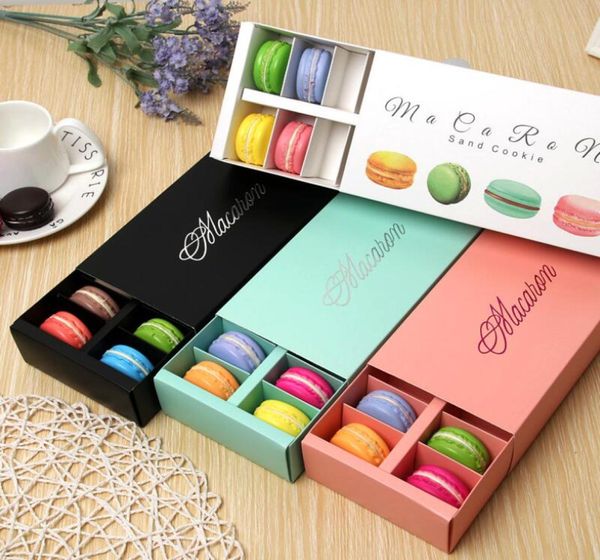 Macaron Box contiene 12 regali di imballaggio alimentare 20115 cm Boxe per feste di carta per panetteria per cupcake gustucy box muffin ewf4183622