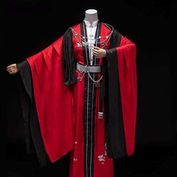 Costumi anime TGCF TIAN GUAN CI FU HUACHENG COSTUME GUIWANG HUACHENG HAN ABBIGLIO DELLA SANGLE SANLANG RED HANFU COSTUTTO CINESA COSTO CINESA 240411