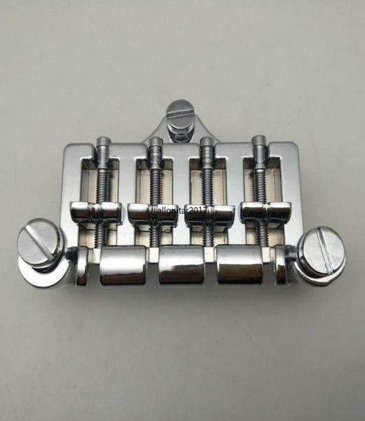 Raro 1 conjunto Chrome 4 Strings Bass -Guitar Bridge Bridge Bridge feito em Coréia5490709