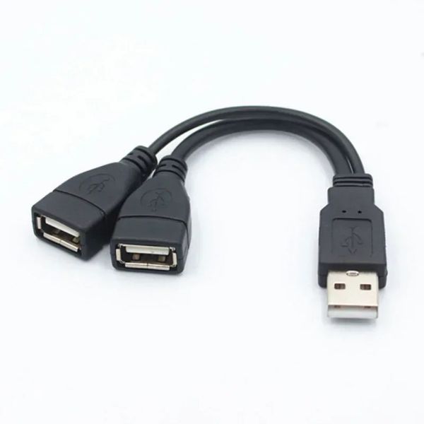 1 Plug maschile a 2 Focket Focket USB 2.0 Extension Line Dati Adattatore Adattatore Convertitore Splitter USB 2.0 Cavo 15/30 cm Adattatori