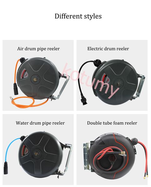 Reel retrátil automático telescópico pneumático PU TUBO AR TAMBO DE AR REPARO ESPECIAL CARRO DE TUBO AR