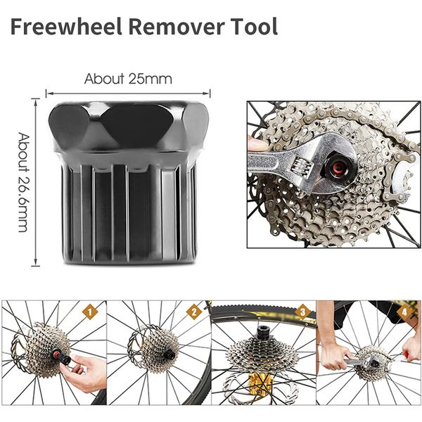 5pcs MTB Fahrradreparaturwerkzeuge Set Kit Flywheel Entfernung Werkzeugketten Breaker Cutter Rading Bike Schrren