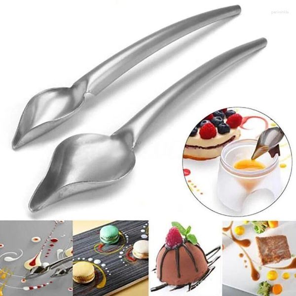 Spoon cucchiaio al cioccolato in acciaio inossidabile fai -da -te decorare strumenti di pasticceria scrittura a penna tazza di crema da stampo torta